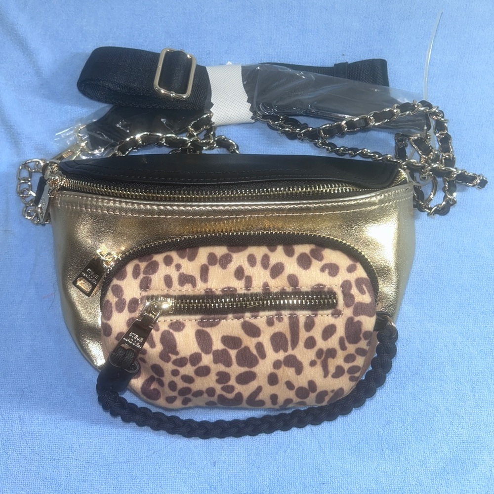 Steve Madden Brand New BSUMMIT Animal Print Waist Or Shoulder Crossbody Purse